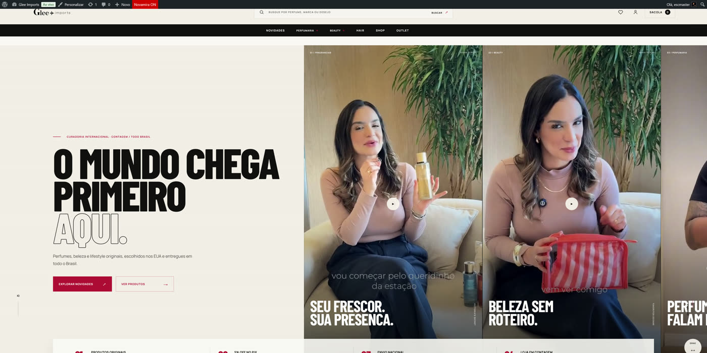 Loja Glee Imports depois do redesign